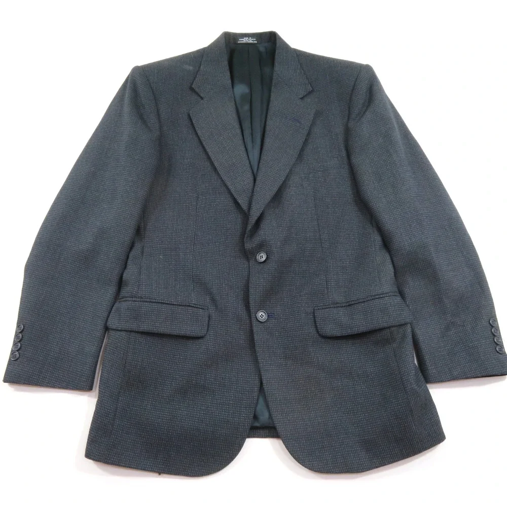 Options By Stafford Sports Coat Suit Jacket Blazer Mens 38 Charcoal Gray Color